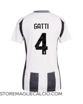 Juventus Federico Gatti #4 Maglia Gara Casa Repliche 2024-25 Donna